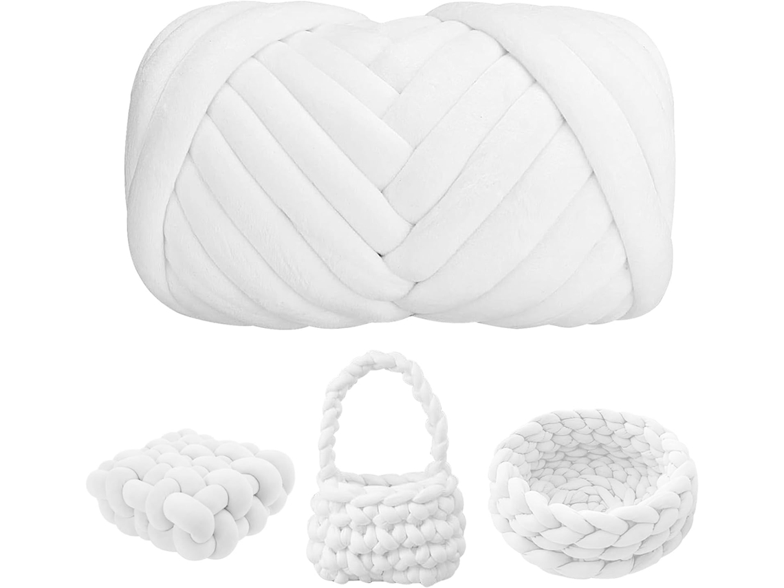 Lurelia Corda Macramê Lã 500g 2,8cm Para Tricô Crochê Decoração Diy