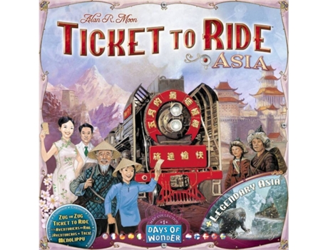 Jogo de Tabuleiro Ticket to Ride Asia (Idade Mínima: 8 - Nível Dificuldade: Baixo)