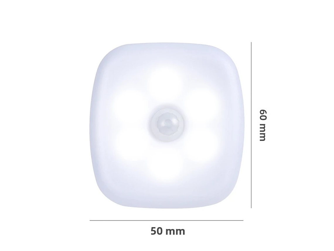 (1 Unidade) Luz Noturna Led Sem Fio Com Sensor De Movimento E Plugue Padrão Europeu