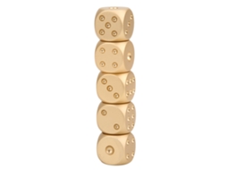 Laxiscreed Dados De Mahjong De Liga De Alumínio Ouro E Prata, 6 Lados Para Jogos De Festa