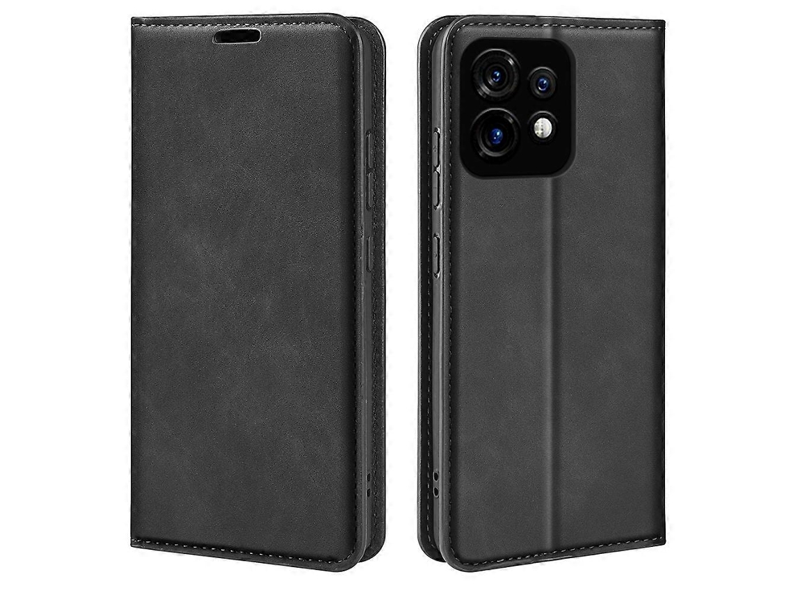 Capa De Couro Com Sucção Magnética Para Motorola Moto X40 Estilo Retrô