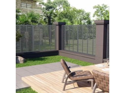 Vidaxl Painel De Vedação Estilo Veneziana Wpc 180x180 Cm Cinzento