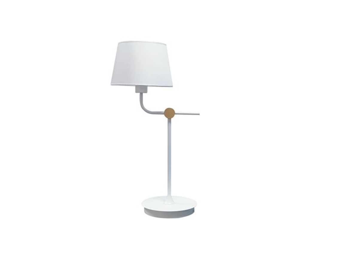 Candeeiro De Mesa Solor Brancodourado 1xe27 Cristalrecord