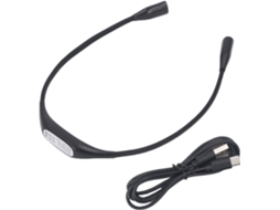 Luz De Leitura, Luz De Pescoço Preta Com Temperatura Cor Dupla, Recarregável Via Usb, Portátil, Led Com Brilho Ajustável