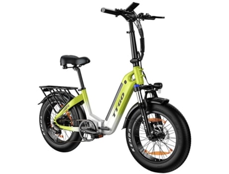 Bicicleta Elétrica Ttgo F6 250w 36v 25ah Alcance Máximo 100km Freio A Disco Hidráulico Amortecedor Frontal Sensor De Torque Verde