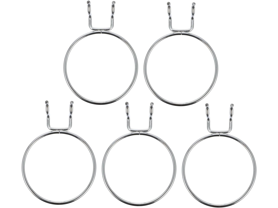 Conjunto De 5 Ganchos Metálicos Redondos Para Painéis Perfurados, Port