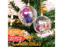 20 Bolas de Natal Transparentes, 8 Cm* ZYBLSSBB