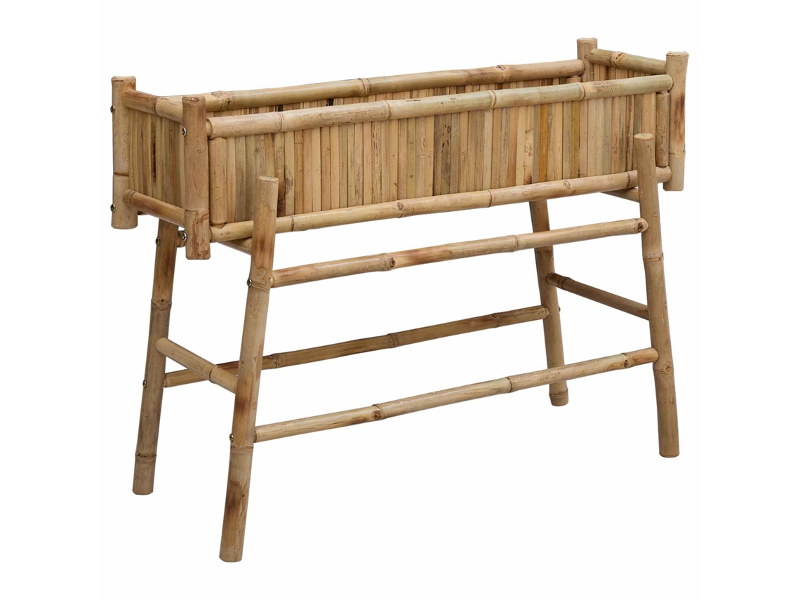 Conjunto 1 Vaso De Jardim Vidaxl Castanho Bambu (100 X 38 X 74 Cm)