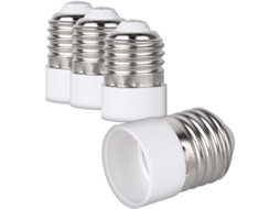 2026-adaptador De Tomada E27 Para E14 Para Lâmpadas Led Halógenas, 4 Unidades, Compatível Com Lâmpadas De Base E14