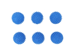 Bolas de Secagem Reutilizáveis de Silicone, Elimina Rugas, Suaviza Tecidos, 6 Peças, Azul S/MARCA