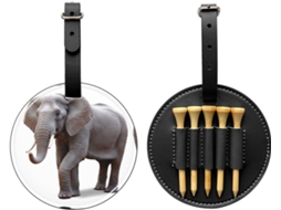 Bolsa para Tees de Golfe Majestic Elephant, Preta, Fácil de Transportar e Eficiente | S/MARCA