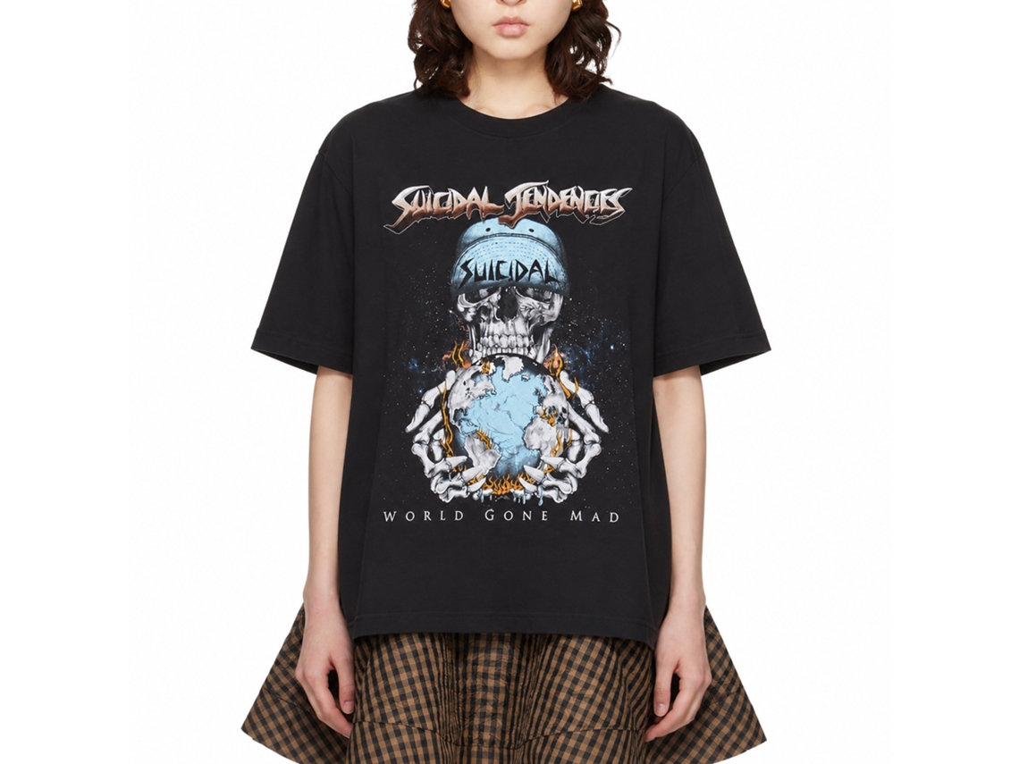 Suicidal Tendencies World Gone Mad T-shirt Black Unisex Adults Size:xl