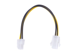 Cabo Extensor De Alimentação Para Cpu De 20 Cm/8 Polegadas, 12 V, 4 Pinos Macho Para 4 Pinos P4 Fêmea. Aquaforge