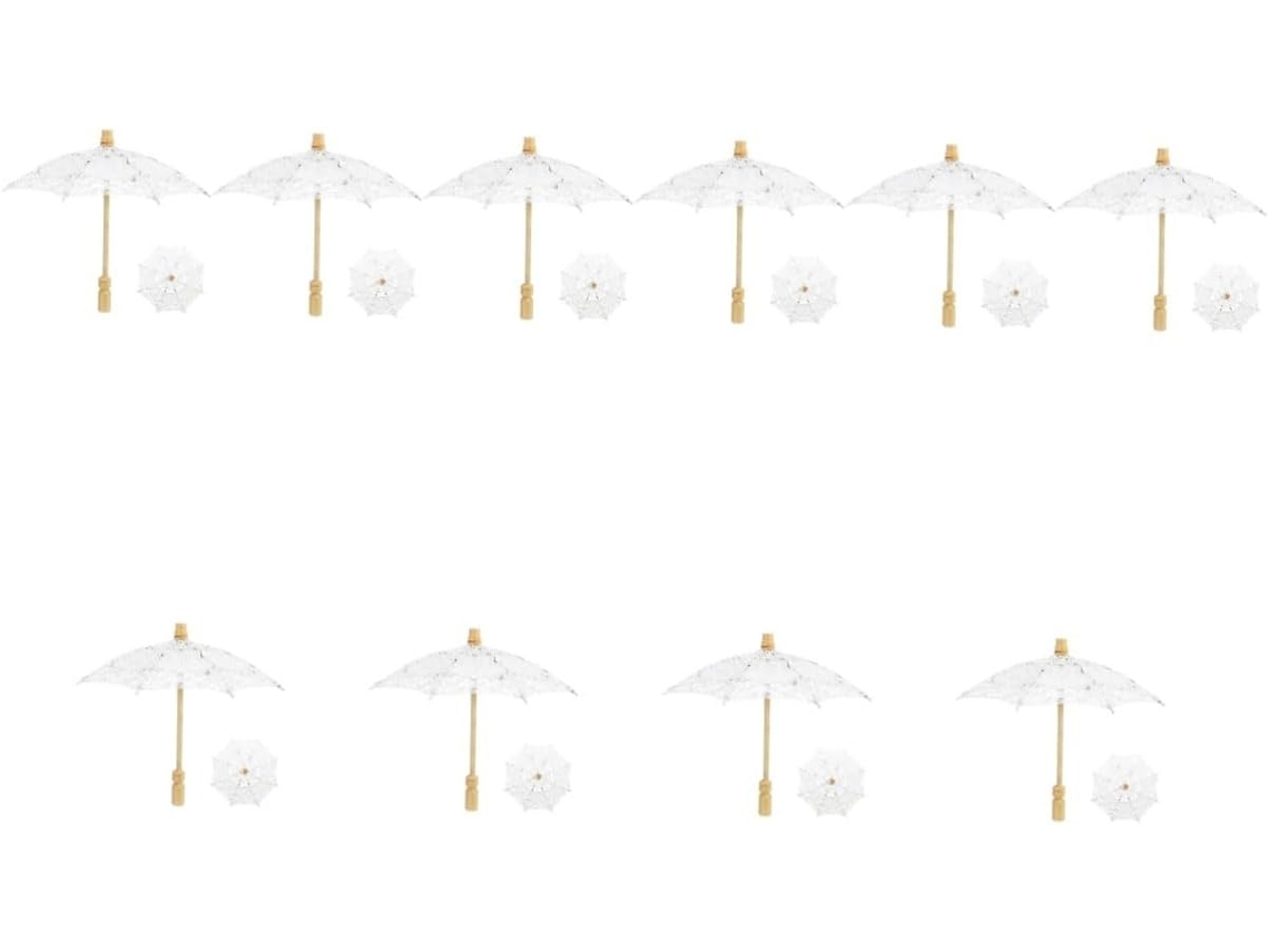 Conjunto De 10 Guarda-chuvas De Algodão Para Casamento