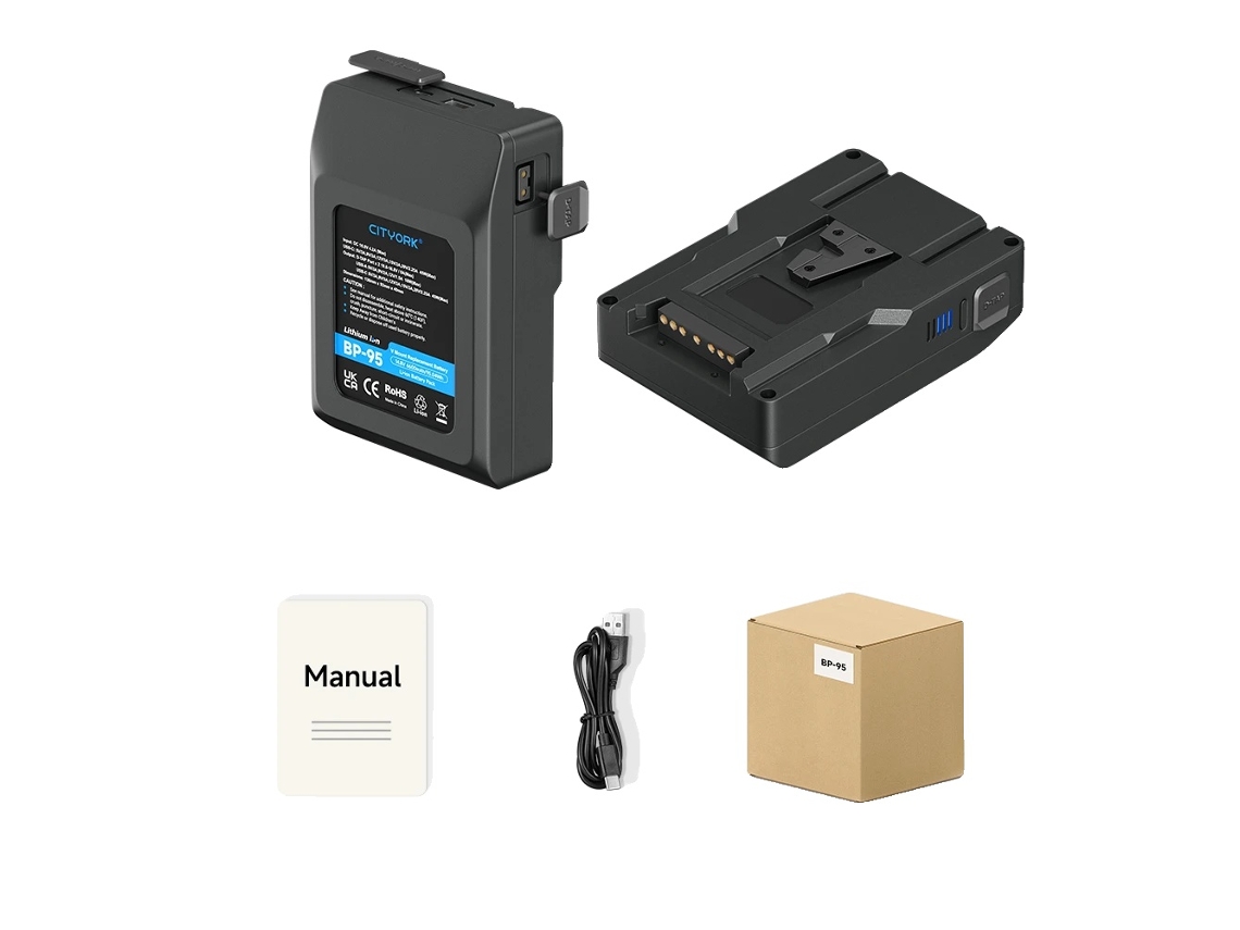 Bateria V Mount, Alta Capacidade, Carregador D Tap,bateria Bp 95 Oem