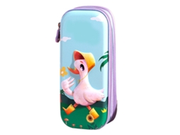 Estuche de Lápices de Diseño Cartoon Bonito Colores Vividos Gran Capacidad Poliéster Duradero para Niños Escolar Azul