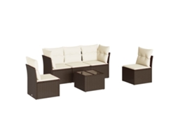 Garden Sofa Set, Garden Sofa Sets Vidaxl Marrom Rattan / Vime (n/a)