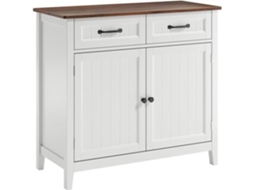 Armário De Cozinha Com 2 Portas E 2 Gavetas - Marrom - Mdf - 90 X 40 X 81,5 Cm
