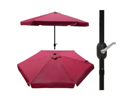 Parasol metal 48 mm manivela 3 m granate