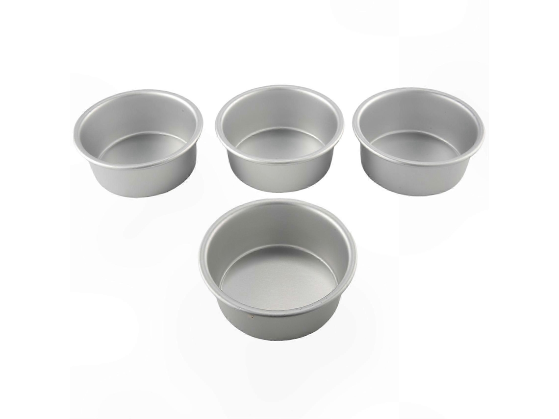 Conjunto De 4 Formas Redondas Para Bolos, 4 Polegadas, Assadeiras Pequenas Para Sobremesas