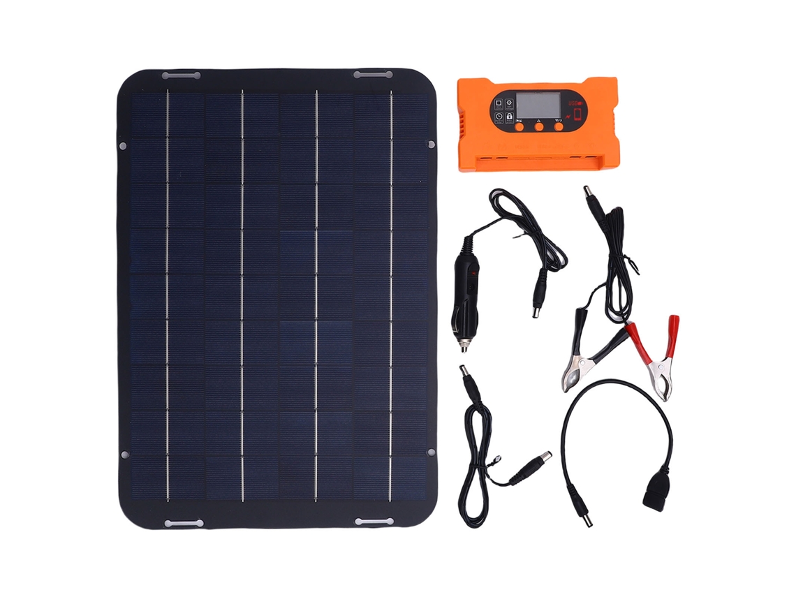 Kit de painel solar 12w18v (policristalino de alta eficiência, à prova d'água IP65)