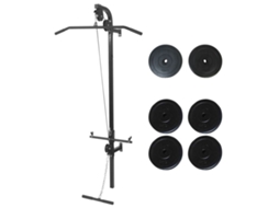 Vidaxl Torre De Musculação Para Montagem Na Parede Com Discos 40 Kg