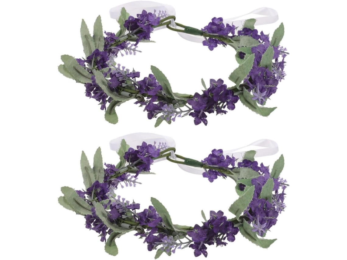 Conjunto De 2 Tiaras Coroa Para Casamento Em Roxo Lavanda, Leves E Versáteis, Acessório Para Cabeça
