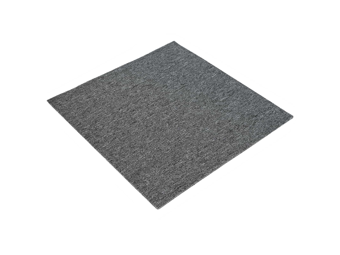 Conjunto 4 Azulejo De Carpete Vidaxl Cinzento Polipropileno (50 X 50 Cm)