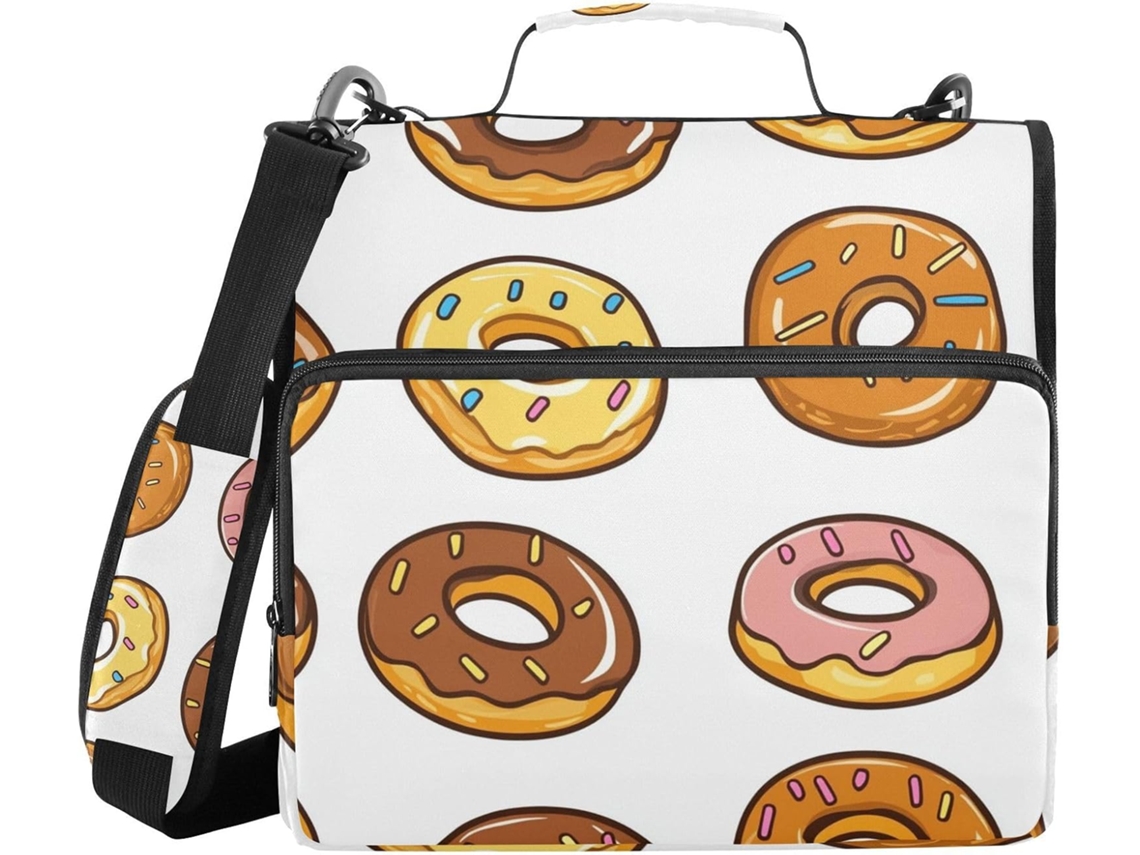 Pasta De 3 Argolas Com Alça O Ensino Médio Tema Donuts