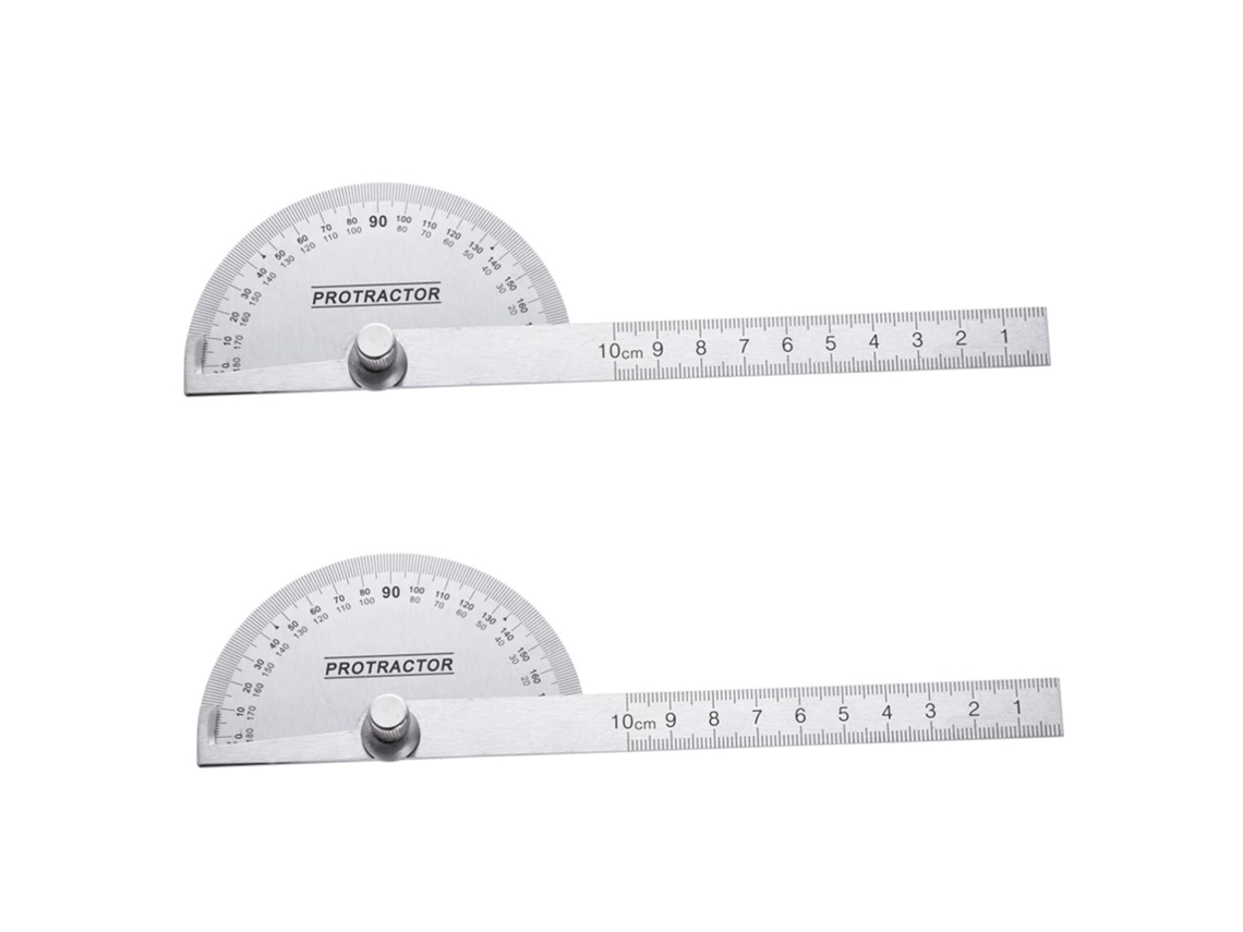 2 Transferidores De Aço Inoxidável 100 Ferramentas