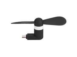 Aetheria ventilador Usb Mini Portátil Ultra Silencioso Micro Usb para Smartphones Android Otg Preto