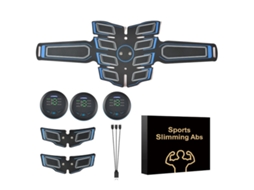 Lurelia Estimulador Abdominal Muscular Abdominal Ems Cinto De Massagem Abdominal Azul