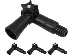 Conjunto De 4-adaptadores Giratórios Para Cabo Mop, Rosca Americana, Abs Preto, Compatíveis Com Cabos Extensíveis Para
