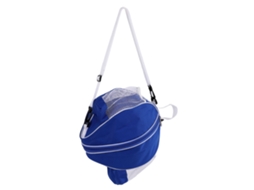 Rebe-bolsa Redonda De Malla Para Basquetebol E Futebol Em Tela Oxford Com Bordos Brancos Impermeável Armazenamento Esportivo Interior