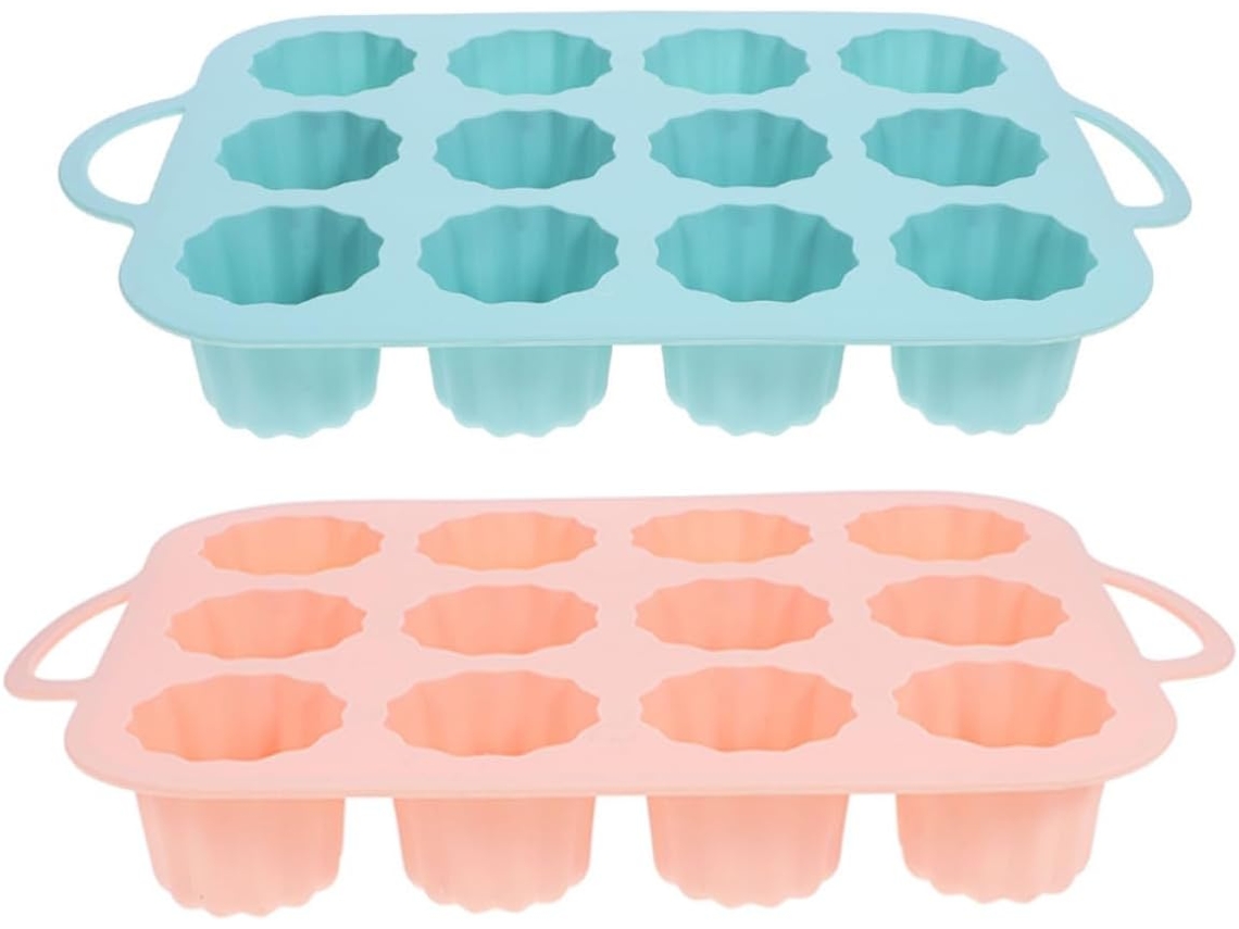 Formas Para Muffins E Cupcakes, 2 Unidades, Em Silicone, Antiaderentes