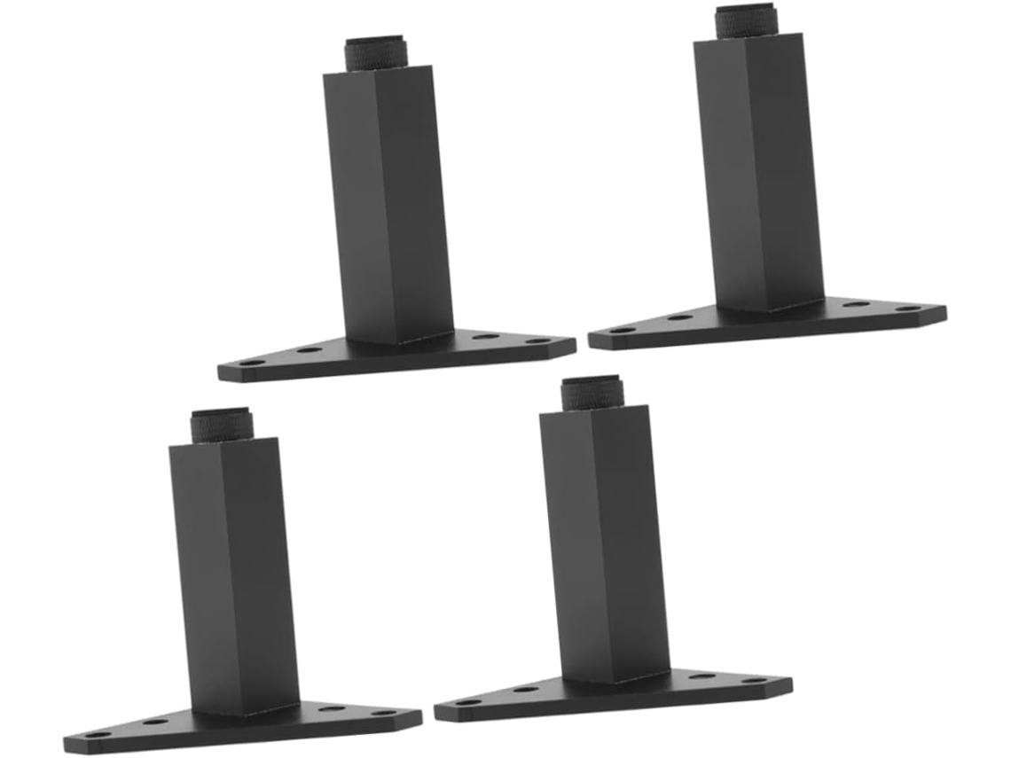 Conjunto De 4 Pés Niveladores Metal Em Liga Alumínio Para Móveis, Ideais Para Sofás, Poltronas E Mesas
