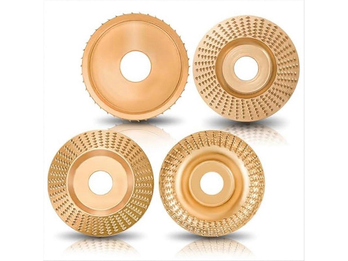 Conjunto De Discos Para Esculpir Madeira Com Rebarbadora Angular Para Fixação De 4 Pol. Ou 4 1/2 Pol.