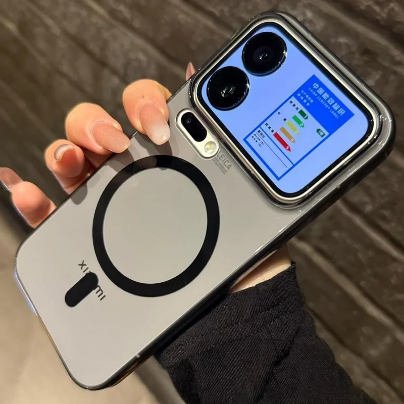(xiaomi 15 Ultra Preto) Capa Protetora Magnética Transparente Com Dissipação De Calor Superior E Carregamento Sem Fio.