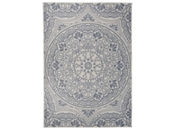 Vidaxl Tapete De Tecido Plano Para Exterior 120x170 Cm Padrão Azul