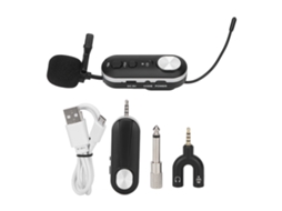 Microfone Sem Fio UHF Wireless com Bateria Integrada EOOCOO