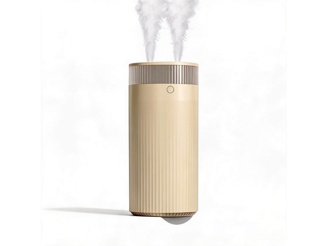 Humidificador e difusor de aromas DIGITALLAB com bicos de pulverização duplos e luz noturna Marrom