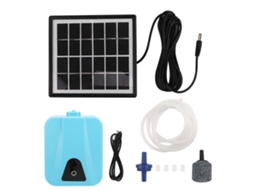 Bomba de Ar Solar Ap003 Aerador Oxigenador para Aquários Uso Duplo Ac/dc Bateria Recarregável 2l/min | S/MARCA