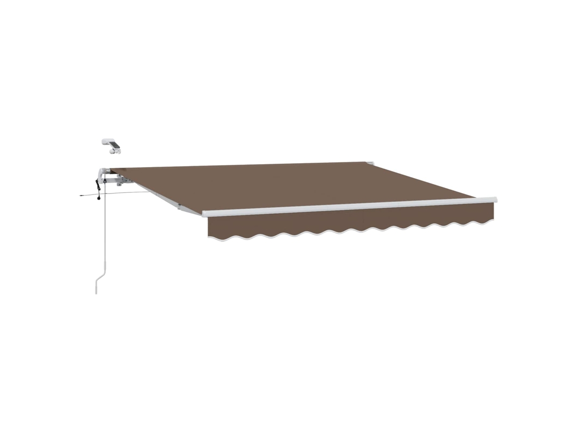 Vidaxl Toldo Retrátil Cinzento-acastanhado 350 X 250 Cm Poliéster