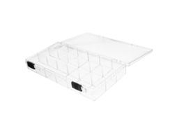 Caixa De Armazenamento De Plástico Transparente Com 18 Compartimentos Para Guardar Joias E Brincos. Olysi Shop