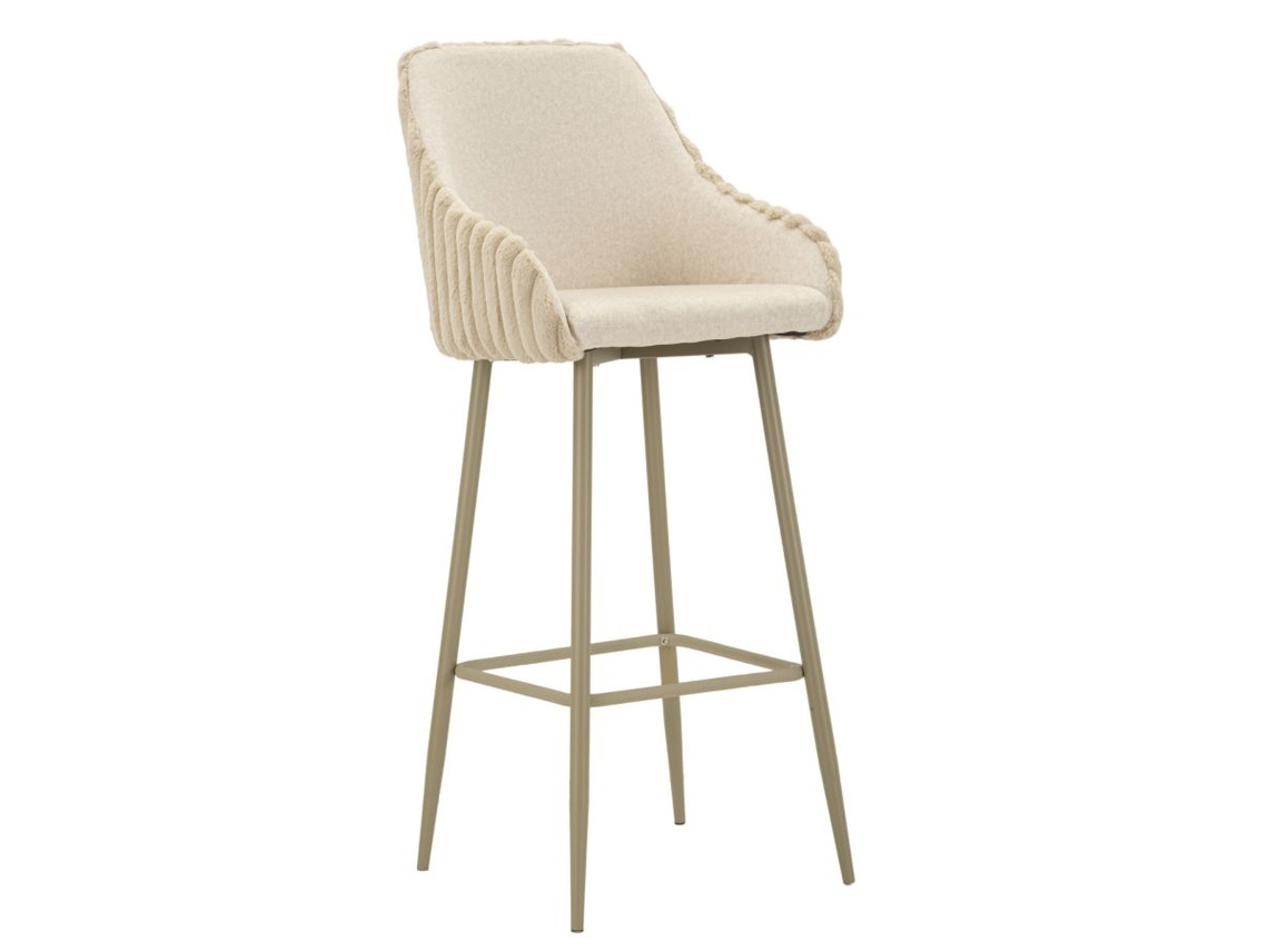 Conjunto de 2 bancos altos Mf881, poliéster, bege, 52x46x111 cm, Epikasa