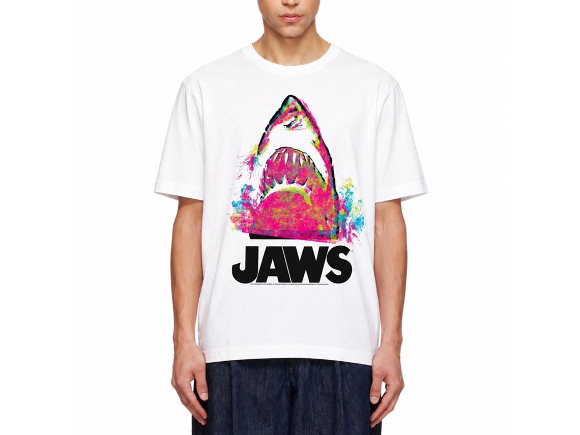 Rockinstone Jaws Movie Jawzzz White Adult T-shirt Size:xxxl