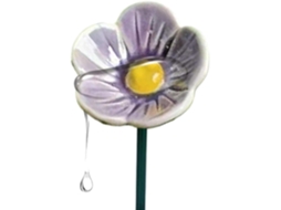 Bebedouro de Água em Cerâmica com Design Floral, Alimentador para Abelhas e Borboletas, para Quintal, Pátio, Área CHABERLU