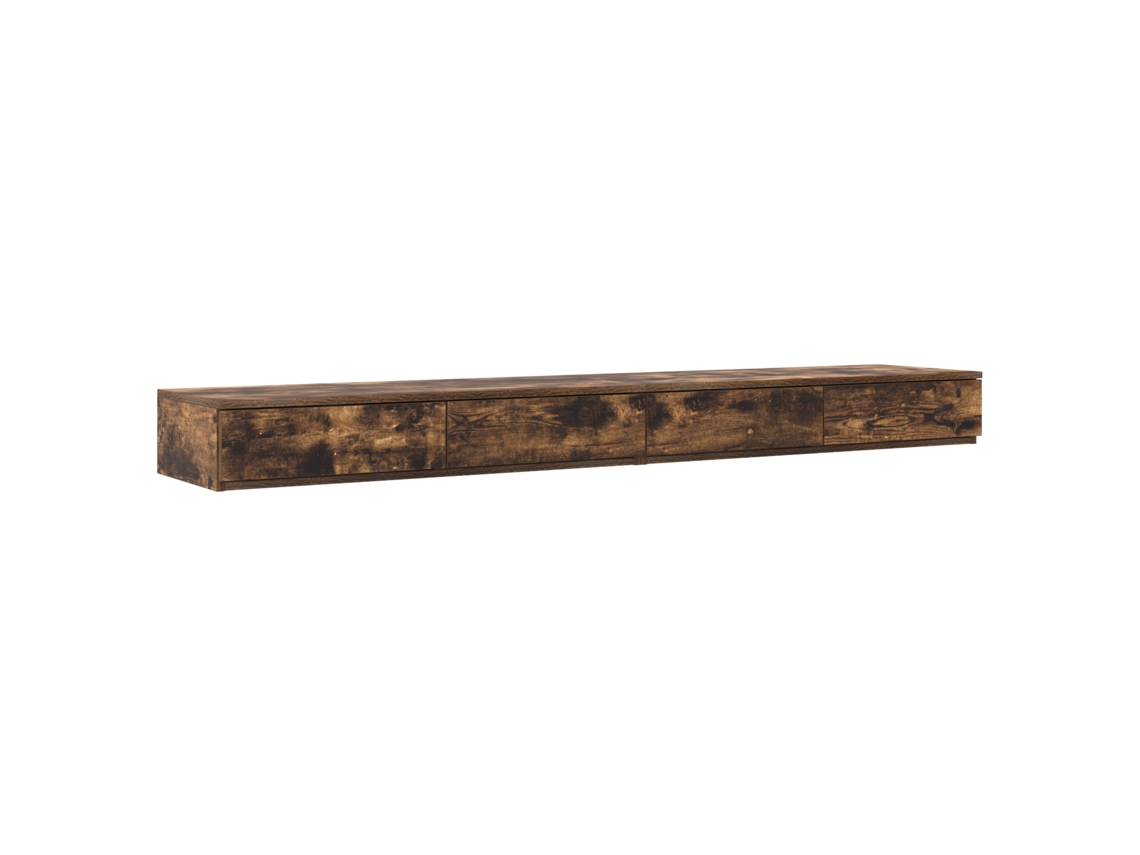 Mesa De Cabeceira Fumada De Carvalho Para Quarto Vidaxl Castanho Madeira (180x36,5x16,5cm)