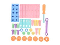 Mali blocos de Montagem com Parafusos para Crianças 3+ Brinquedo Educativo Interativo Construtivo