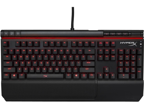Teclado Gaming HYPERX by Kingston Alloy Elite em Vermelho — Com fio USB | Mecânico | Switch Cherry MX | Iluminado
